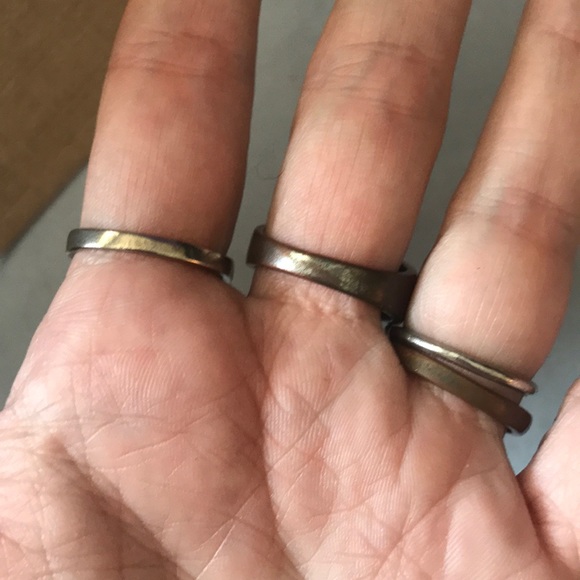 COPY - Vintage Costume 4 Rings Silver Tone Rhines… - Picture 3 of 9